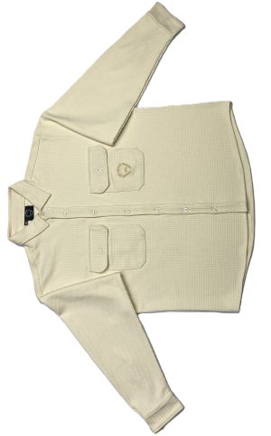 Alternative view of Button down polyester Waffle shirt